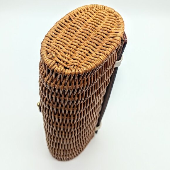 MICHAEL Michael Kors Basketweave Rattan Wicker Clutch Bag - Picture 9 of 10